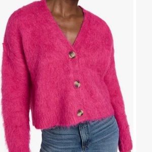 Madewell brushed cropped cardigan sweater
